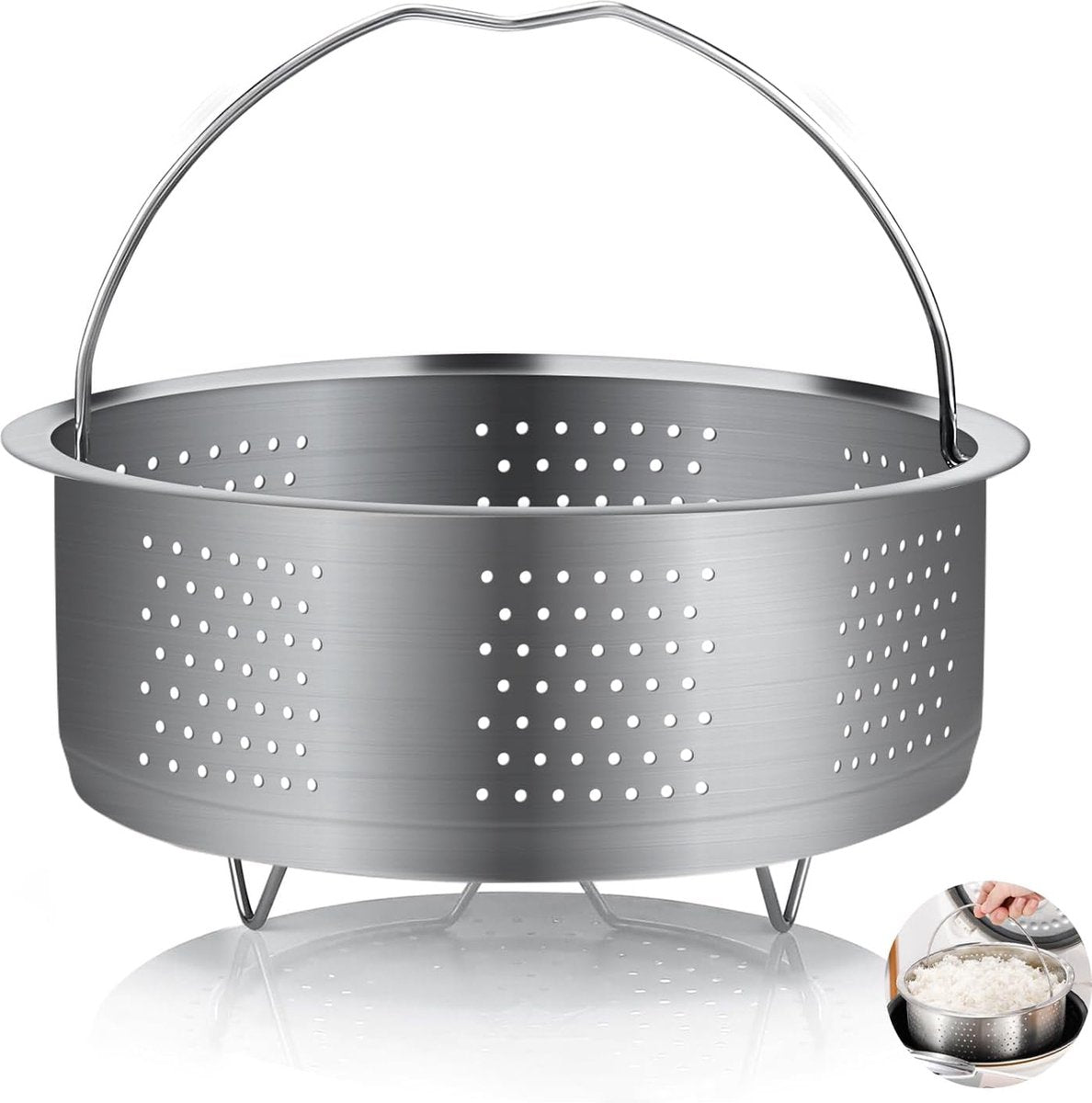 Versatile Stainless Steel Steamer Insert for Various Cooking Applications in the Kitchen - 20cm