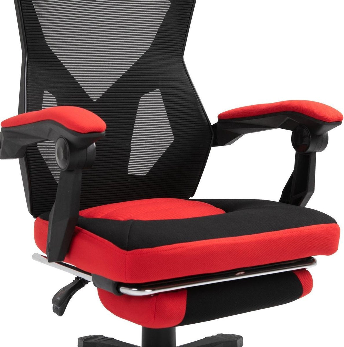 Gaming Stoel - Gaming stoel - Gaming chair - Met voetensteun - Racing stijl - Zwart/Rood