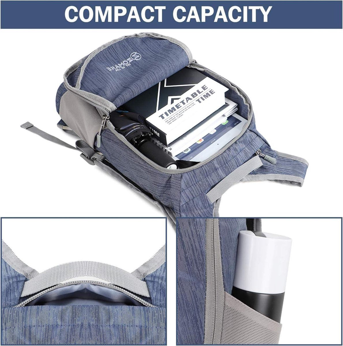 Foldable ultralight small backpack - waterproof hiking backpack 18 liters - women and men outdoor hiking