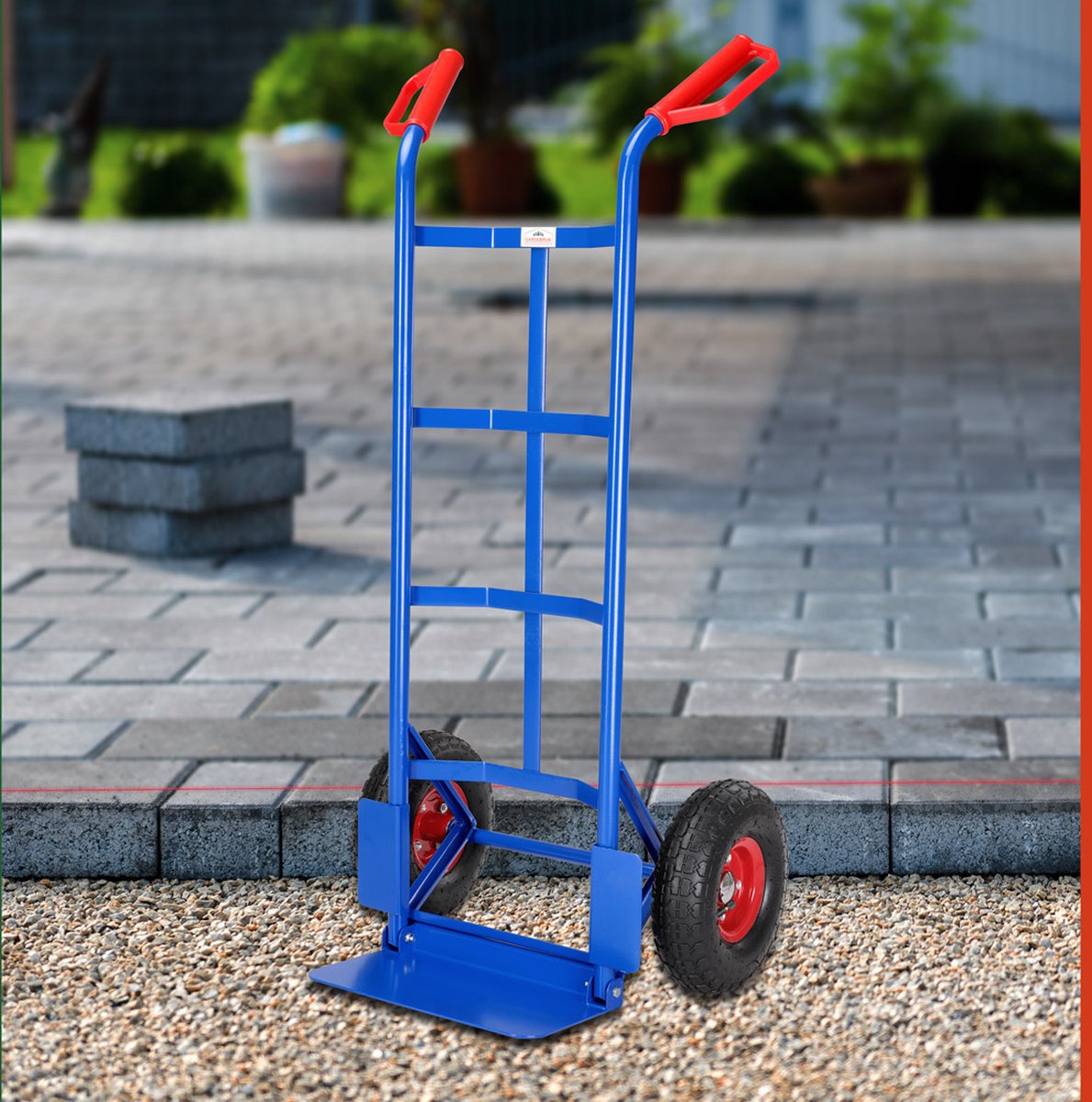 Gardebruk Steekwagen – Opvouwbaar & Luchtbanden tot 200kg – Blauw