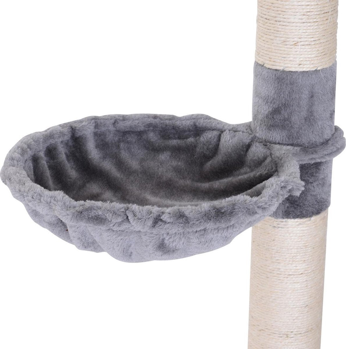 Krabpaal - In hoogte verstelbaar - Krabpaal voor Katten - Krabpaal - Kattenspeeltjes - Katten - Grijs - 40x30x (230–260) cm