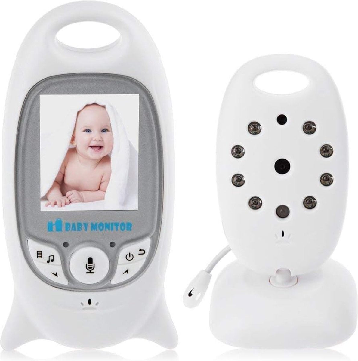 Babyfoon - Baby Monitor - Babyfoon Met Camera - Zonder Wifi Baby Geboorte Video Deurtelefoon Draadloze Audio Tweerichtingscommunicatie 2,4 GHz Temperatuursensor Nachtzicht LCD-scherm Babyfoon voor Babykamer