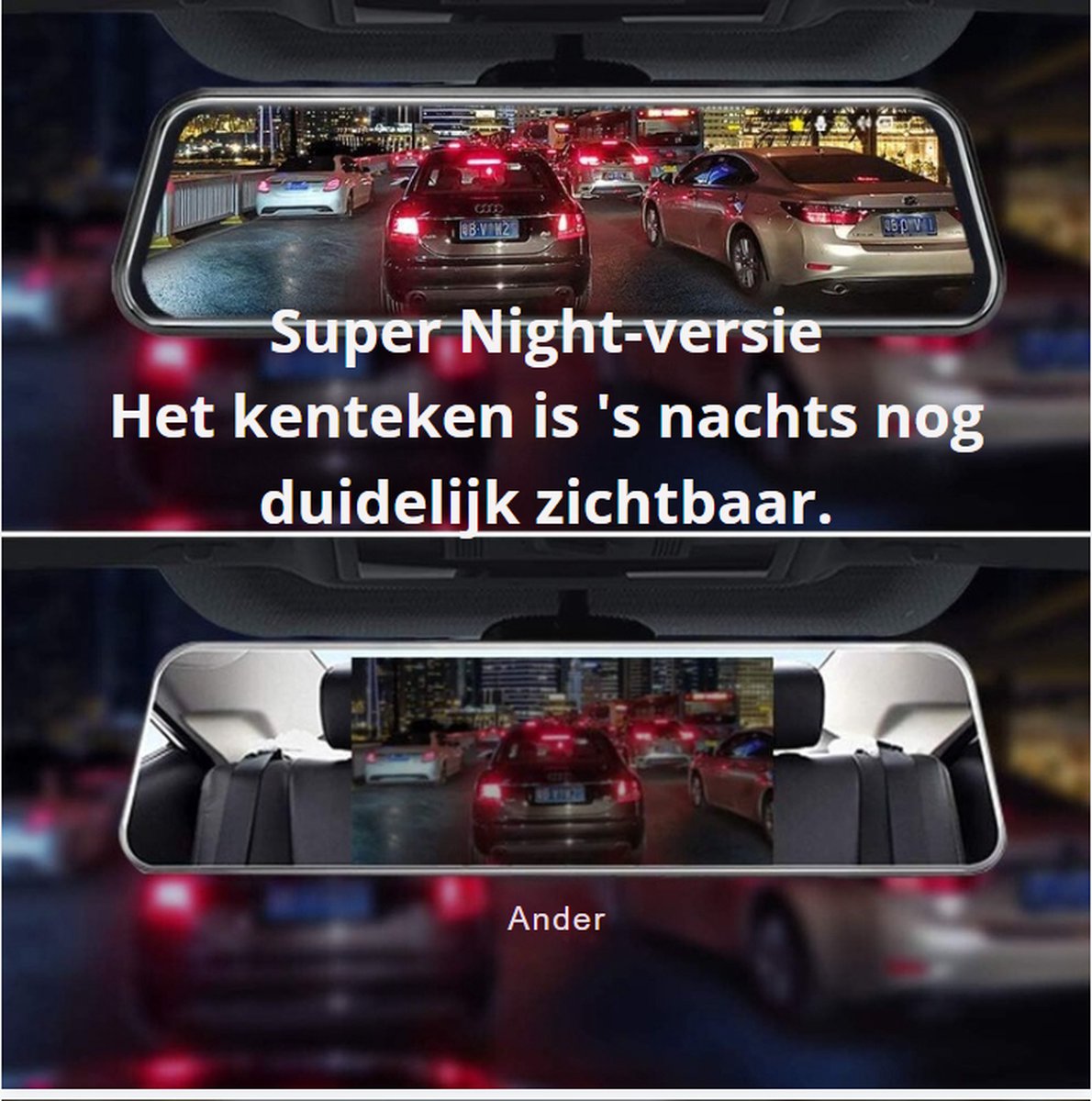 Dashcam - Beveiliging - Universele Pasvorm - Met Achteruitkijkfunctie - Scherm - Autocamera