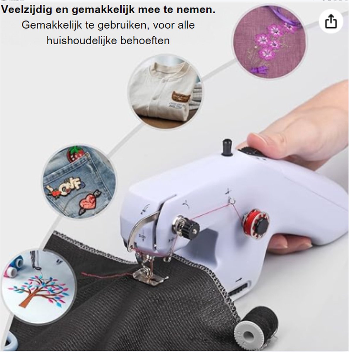 Handheld Sewing Machine - Clothes Repair - Cordless - Mini Sewing Machine - Handheld - Compact & Portable