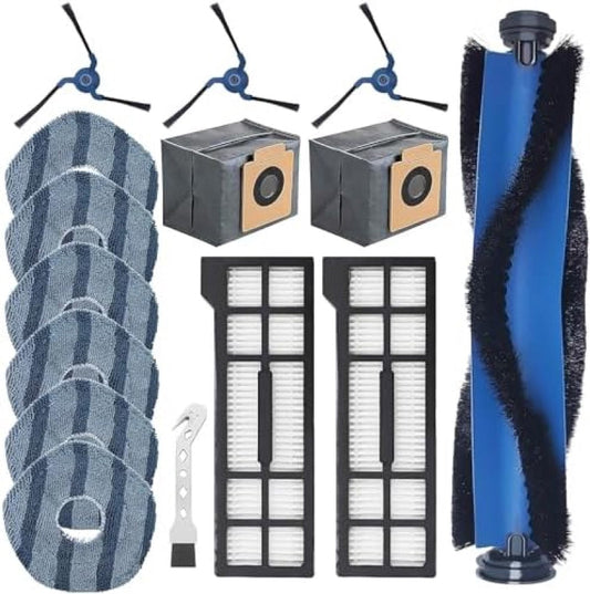 Accessoireset voor Robotstofzuiger X10 Pro Omni - Reserveonderdeel met Hoofdborstel, Reinigingsdoeken, Stofzakken, Filters en Zijborstels