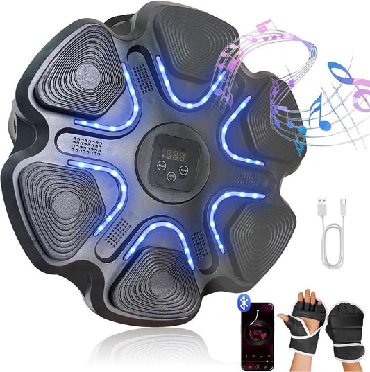 Music Boxing Machine Liteboxer - Aan de muur bevestigde boks workout met Bluetooth - Snelheidsinstelling - Muziek boks machine met muziek