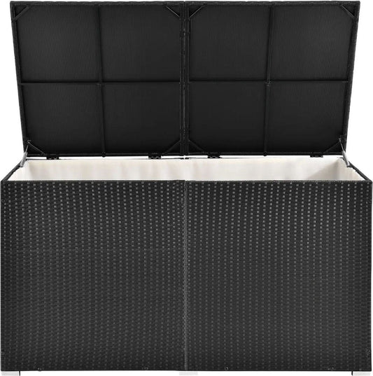 Polyrotan opbergbox Ikaria 950 ltr Zwart