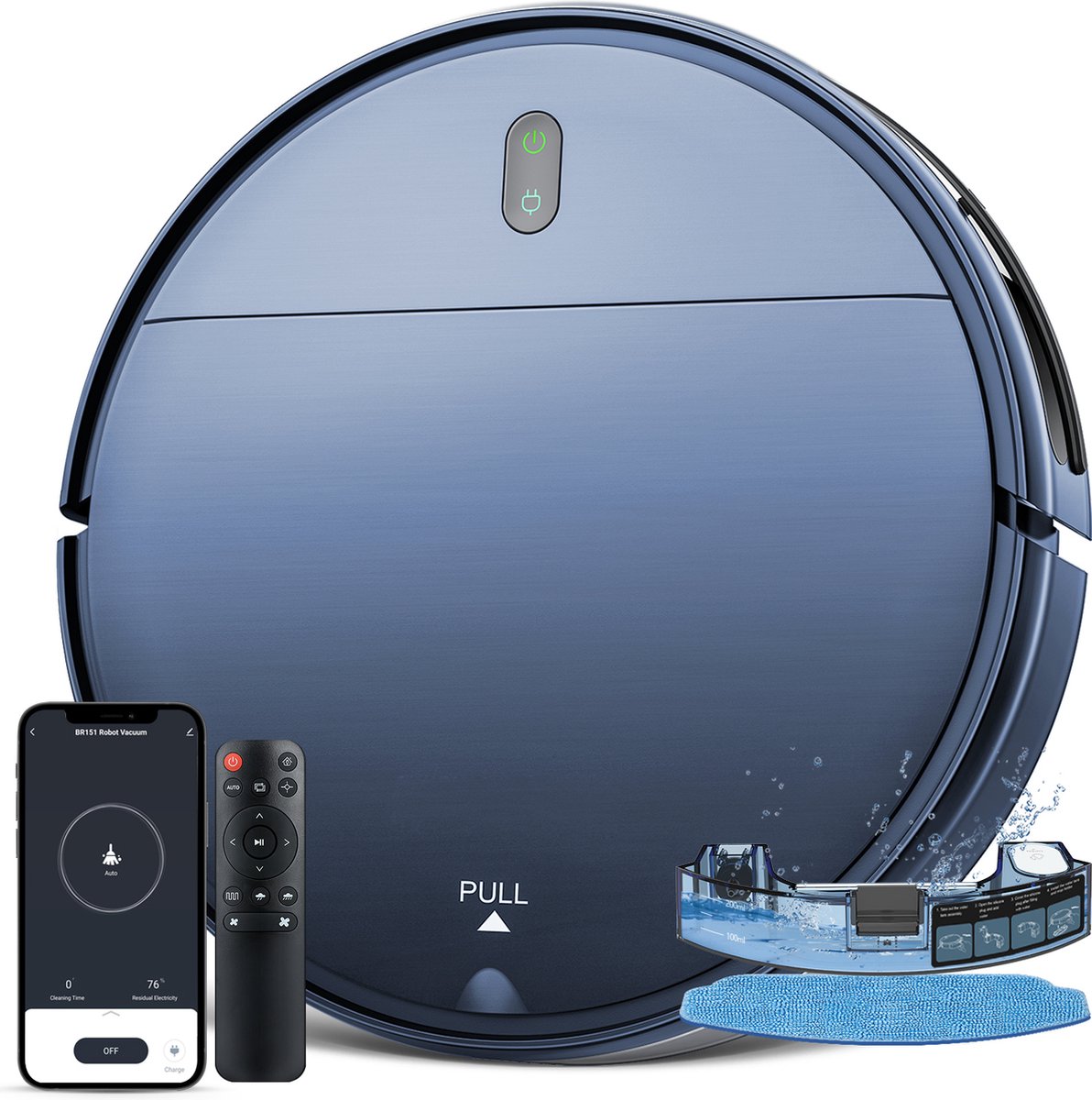 Robotstofzuiger met Dweilfunctie - Met Laadstation - Dweilrobot - Robotstofzuiger - Alexa - Perfect voor huisdieren - Met afstandsbediening en app