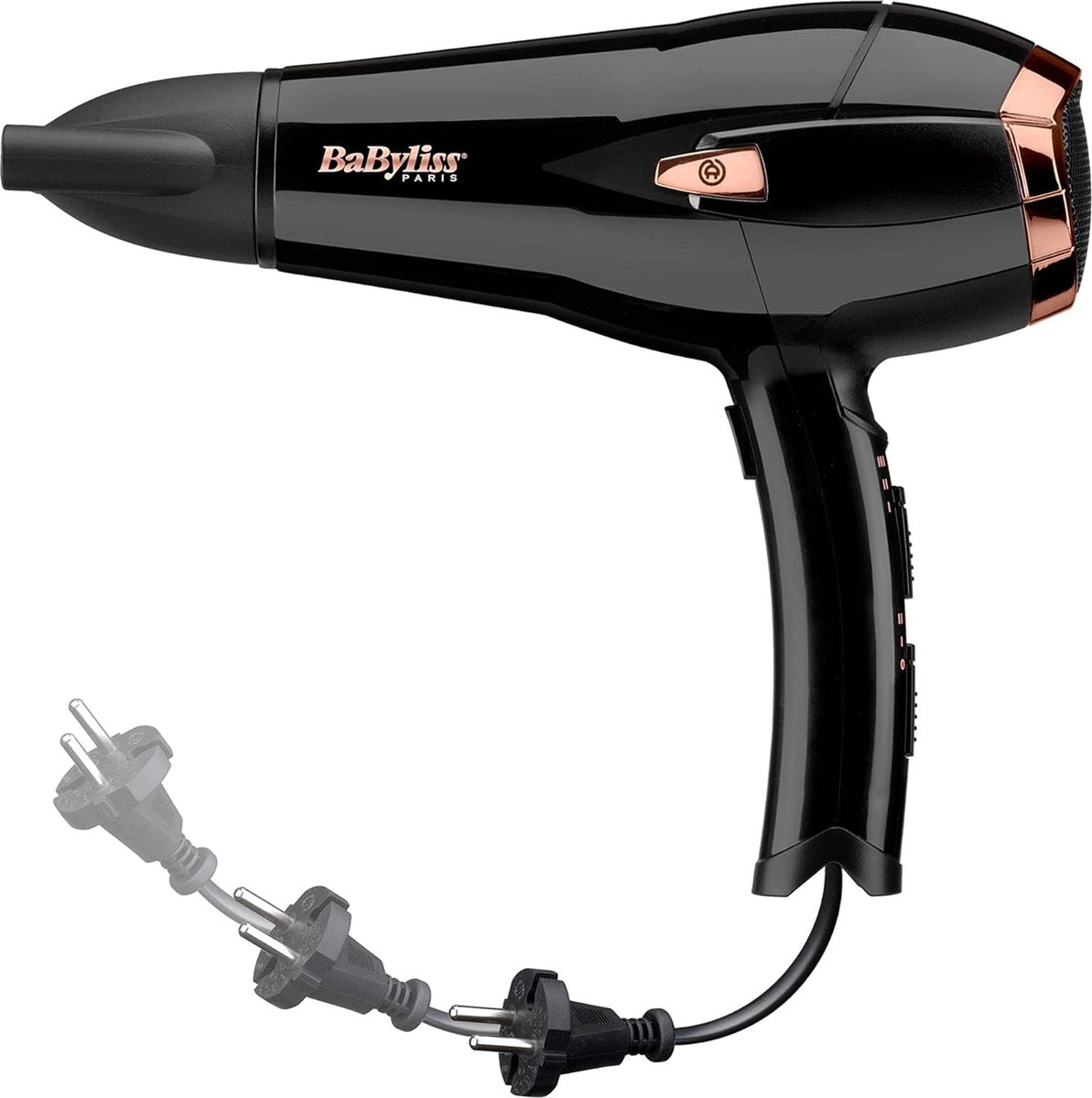 föhn - met ionische anti-frizz functie - 2000W - krullen - intrekbaar snoer - 3 temperatuurinstellingen - 2 snelheden - koelfunctie - zwart -