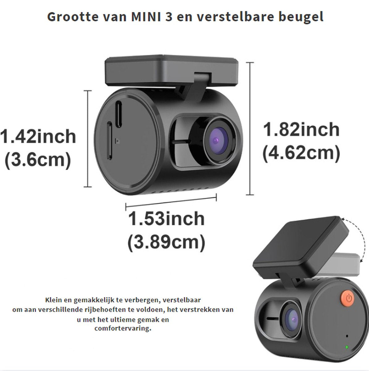 Dashcam - Beveiliging - Universele Pasvorm - Met Achteruitrijcamera - Display - Autocamera