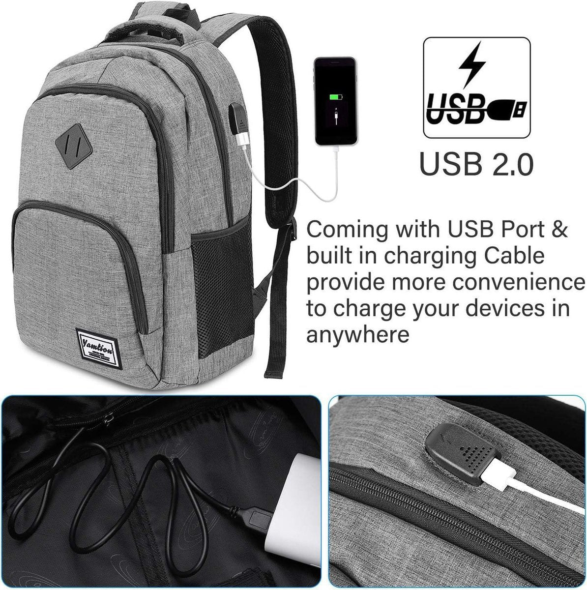17.3 inch Laptop Rugzak voor Mannen en Vrouwen - Tiener Rugzak - Schooltas voor Jongens en Meisjes - Voor Universiteit Middelbare School Kantoor Werk Stedentrip Reis