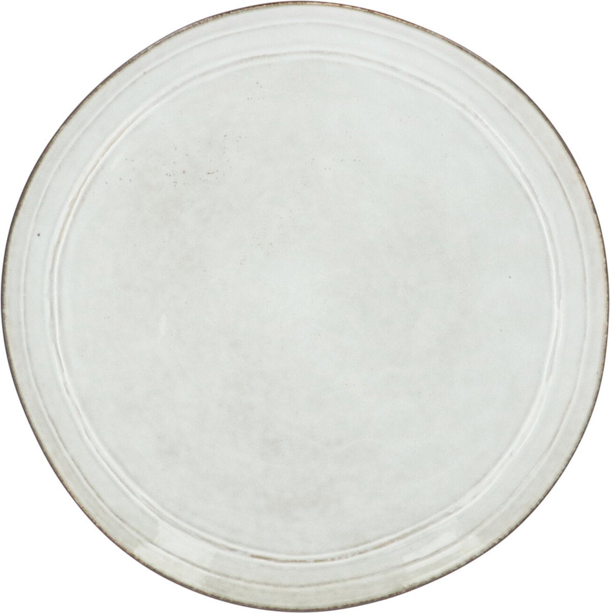 Earthenware Dinner Set 6 Person Flower Beige 12-Piece - Beige
