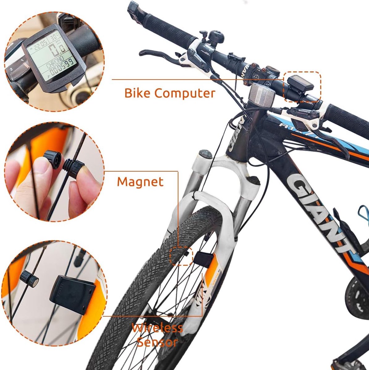 Kilometerteller Fiets - Fietscomputer Draadloos - Kilometerteller Draadloos - Kilometerteller Fiets - Kilometerteller Fiets Draadloos