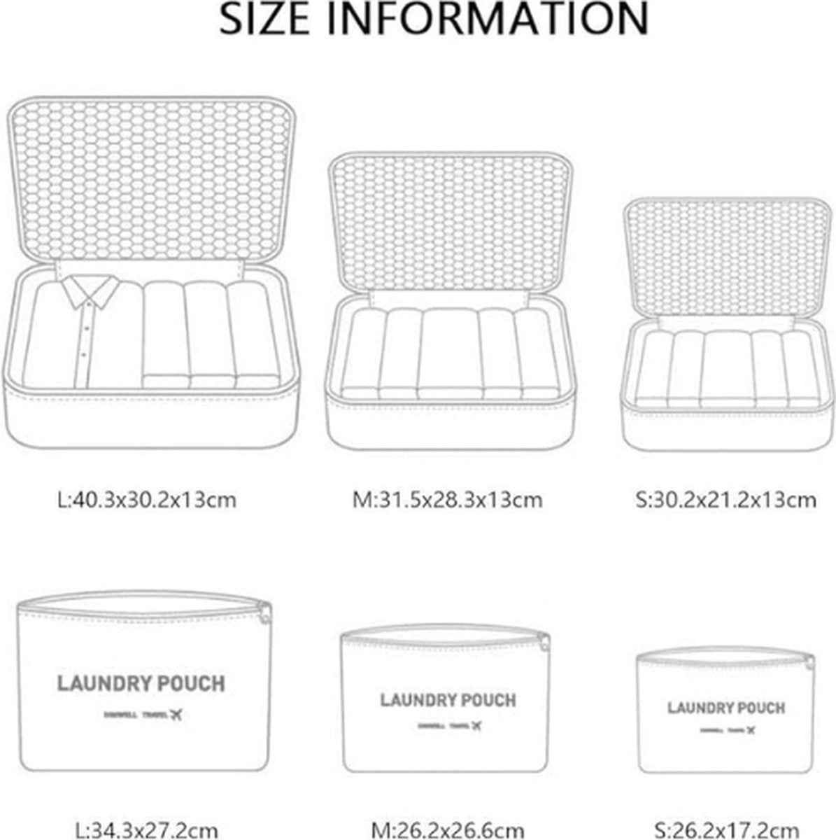 Packing Cubes Backpack - Koffer Organizer Set - Voor Backpack & Koffer - Cubes - Reisrugzak Organizer
