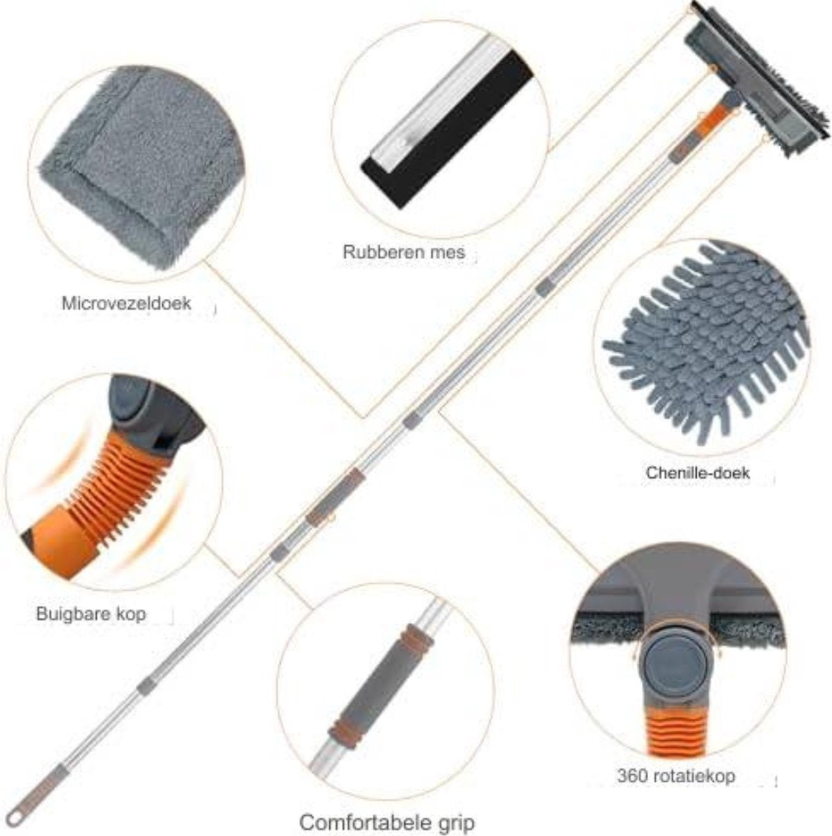 Telescopische ramenreiniger