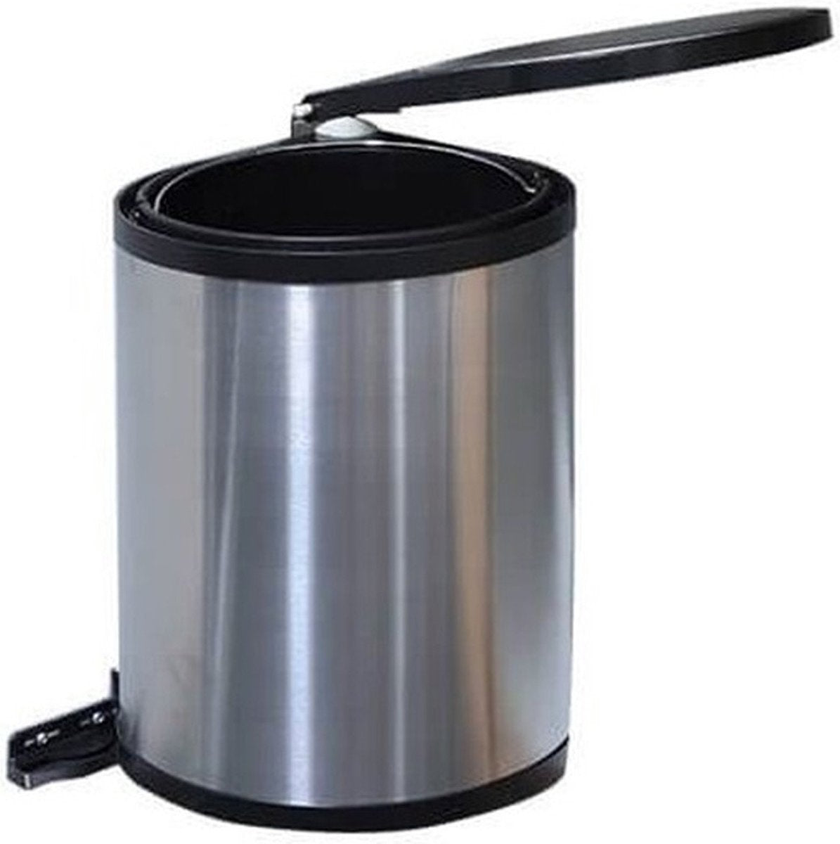 Uitschuifbare prullenbak voor keukenkastje - rvs - 12 liter - Vuilnisemmers/vuilnisbakken/prullenbakken