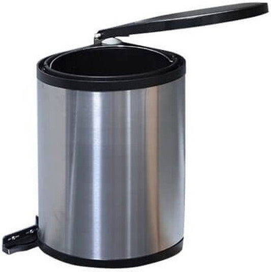 Uitschuifbare prullenbak voor keukenkastje - rvs - 12 liter - Vuilnisemmers/vuilnisbakken/prullenbakken