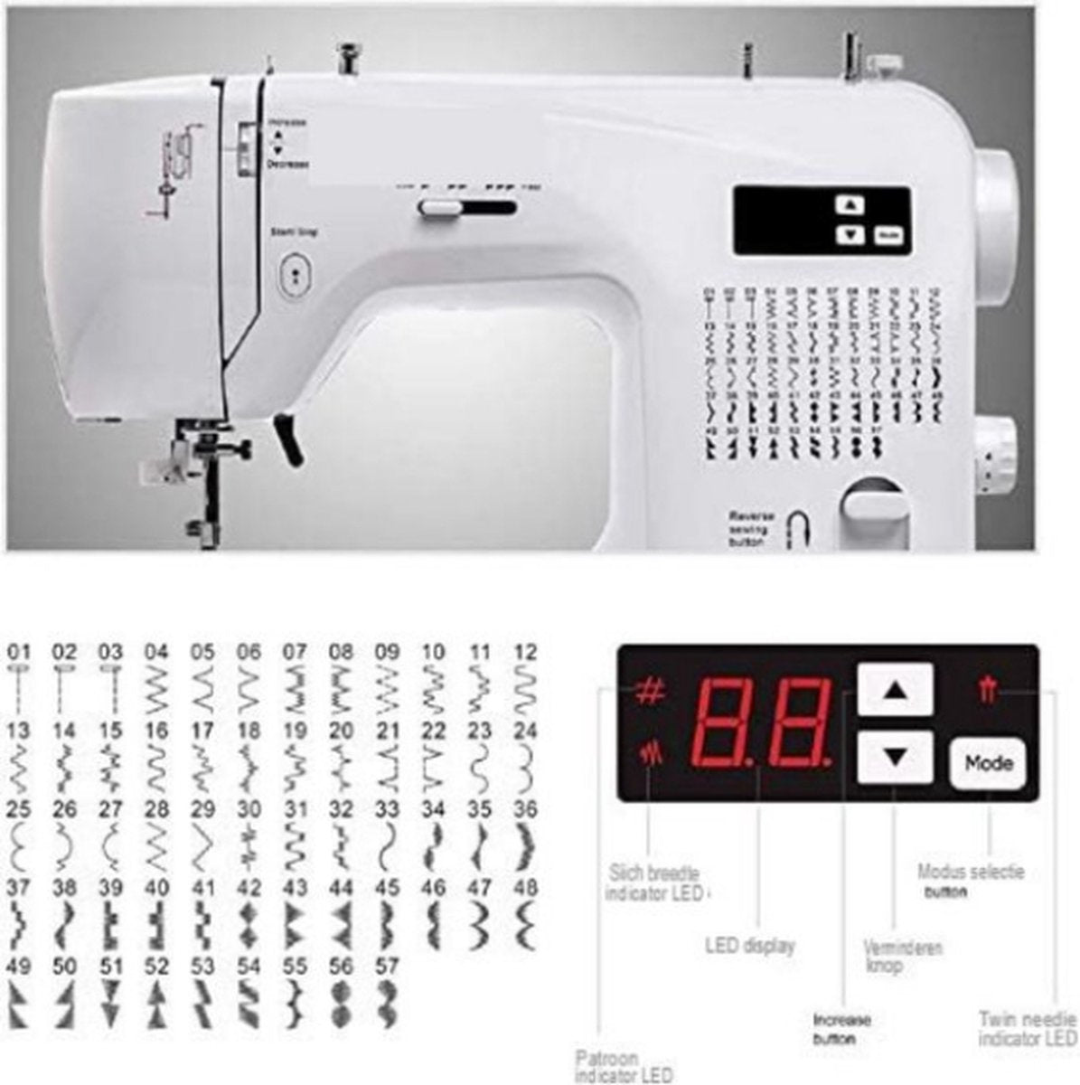 Embroidery machine - Sewing machine - White