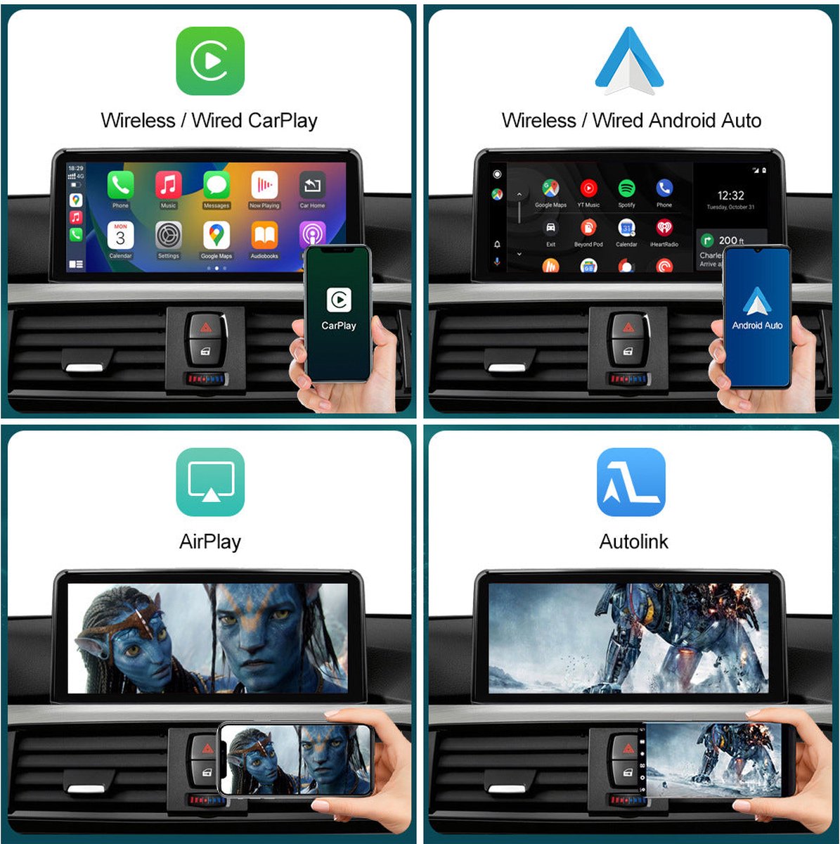 Auto Radio en Multimedia Scherm - CarPlay - Geschikt voor BMW 1/2 Serie (2004-2016)