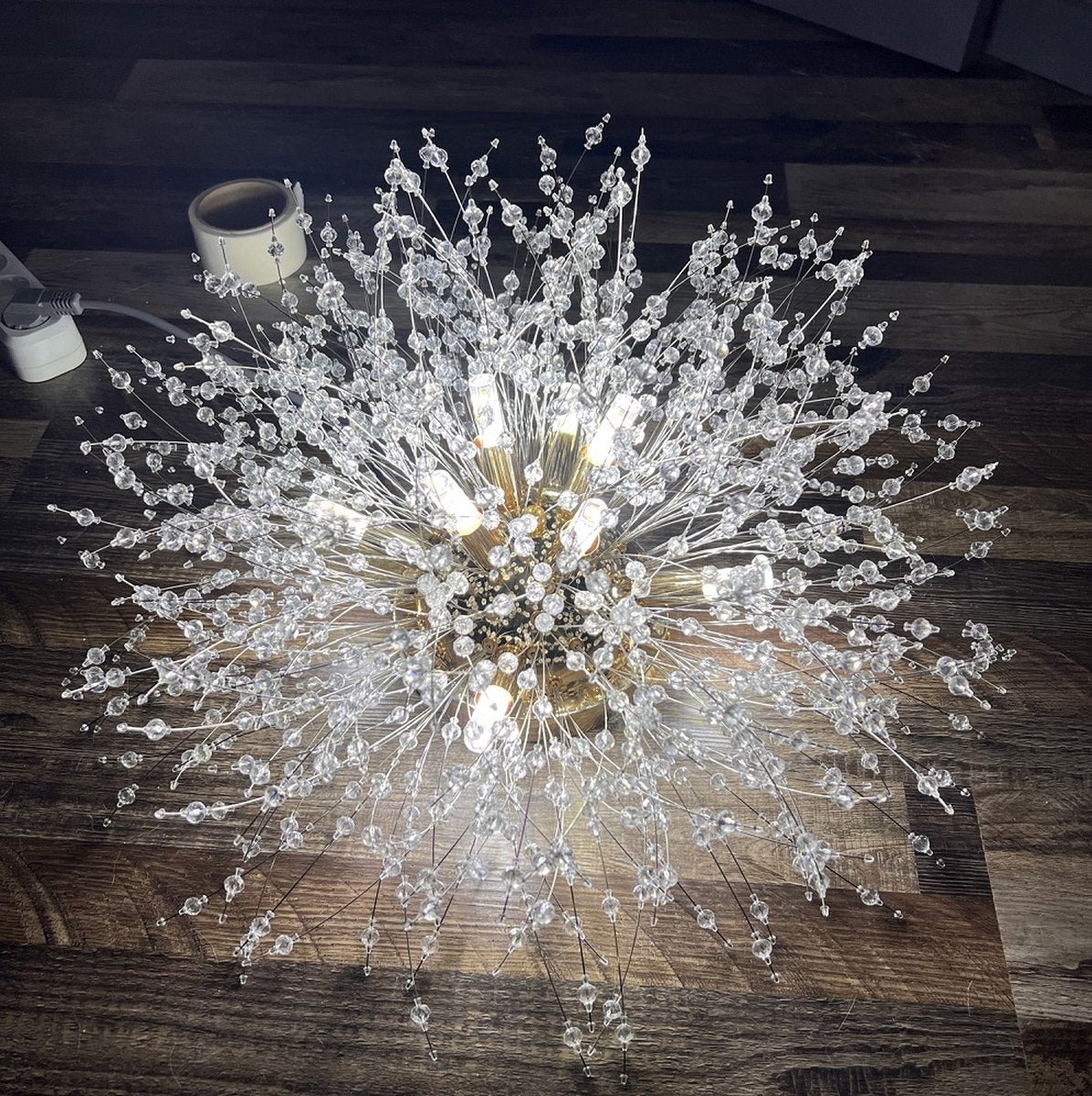 Luxury Crystal Ceiling Light - Dandelion Chandelier - Crystal Led Lamp - Gold - 60 cm - Modern Lamp - Ceiling Lamp - Ceiling Light