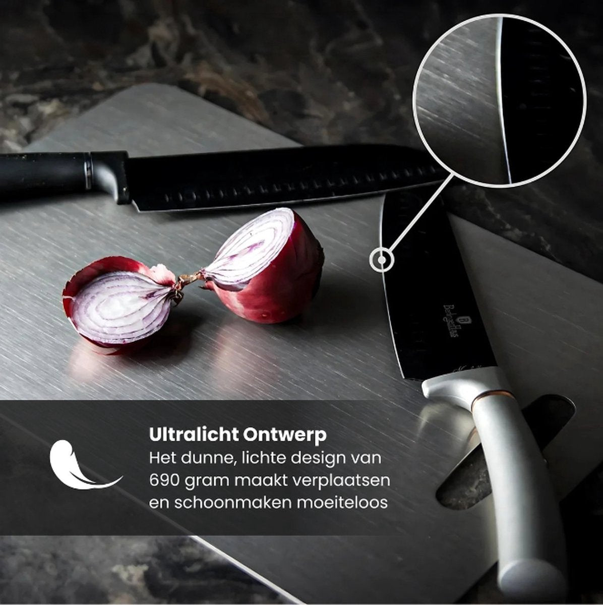 Stainless Steel Cutting Board - Dishwasher Safe - 39x28cm - Titanium Cutting Board - Cutting Boards