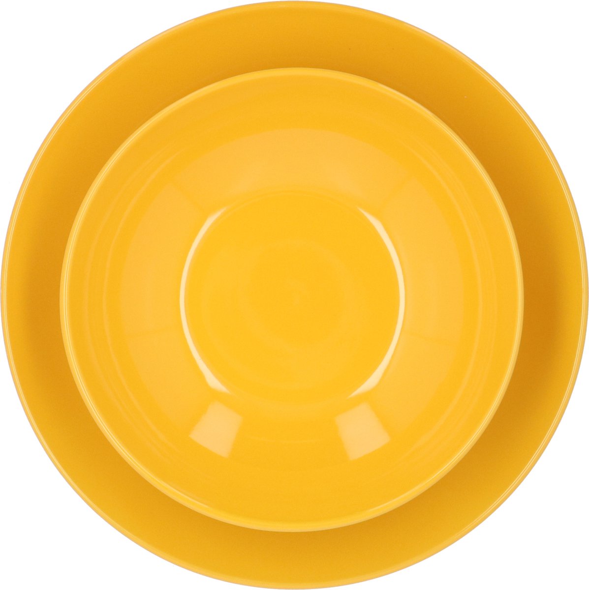 4goodz Porseleinen Servies 6-persoons 18-delig - glimmend Geel