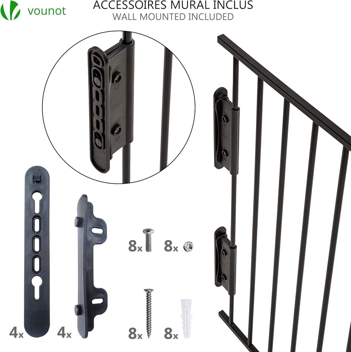 The Mash - Veiligheidshek metaal 305 cm | voor Huisdieren & Kinderen | Kachelhek, Veiligheidsrooster voor oven opvouwbaar | Configuratierooster incl. 5 elementen, deur