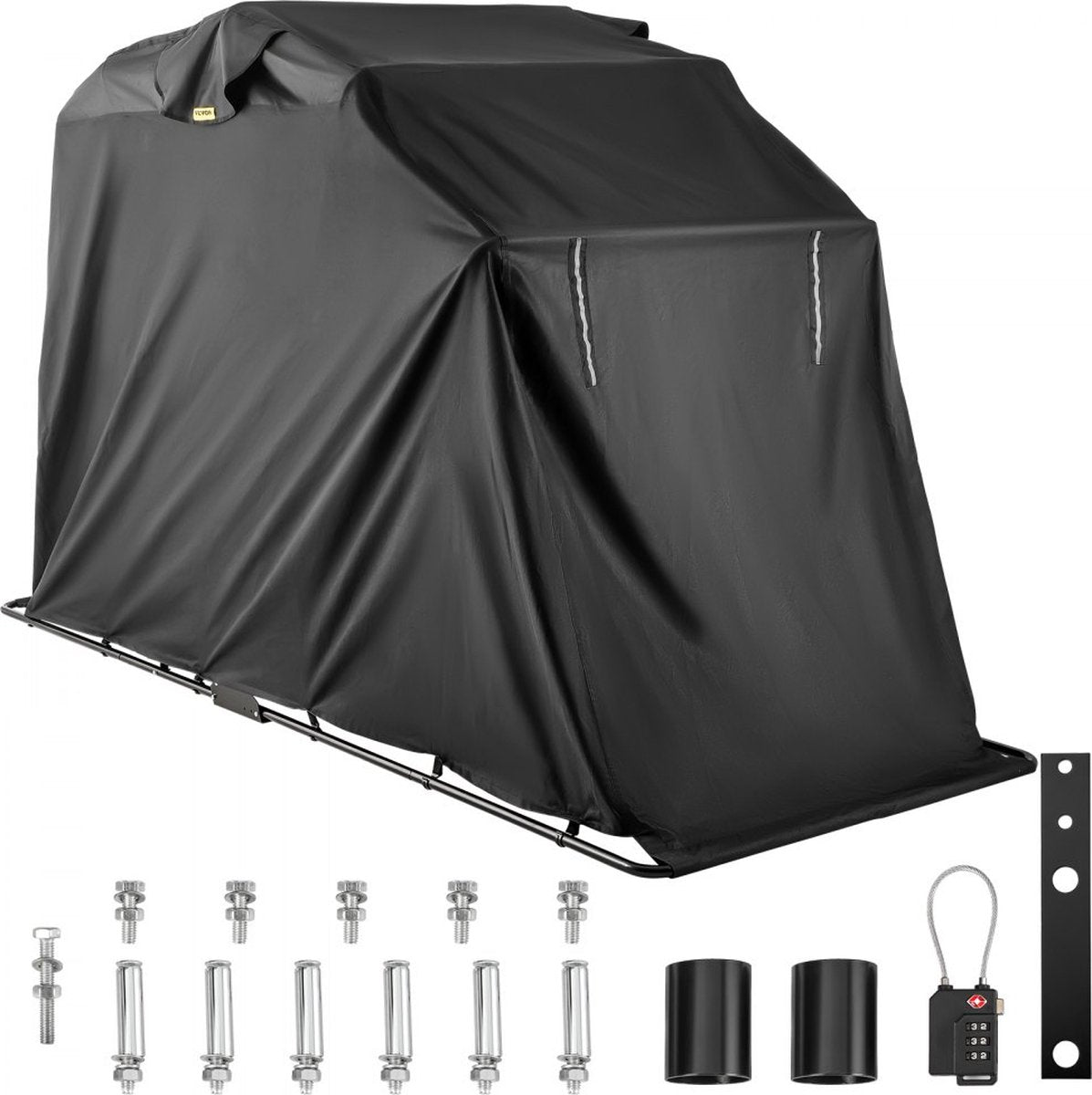 Heavy Duty Motorstalling Tent Hoes Opslag Garage met TSA-Cijferslot en Draagtas
