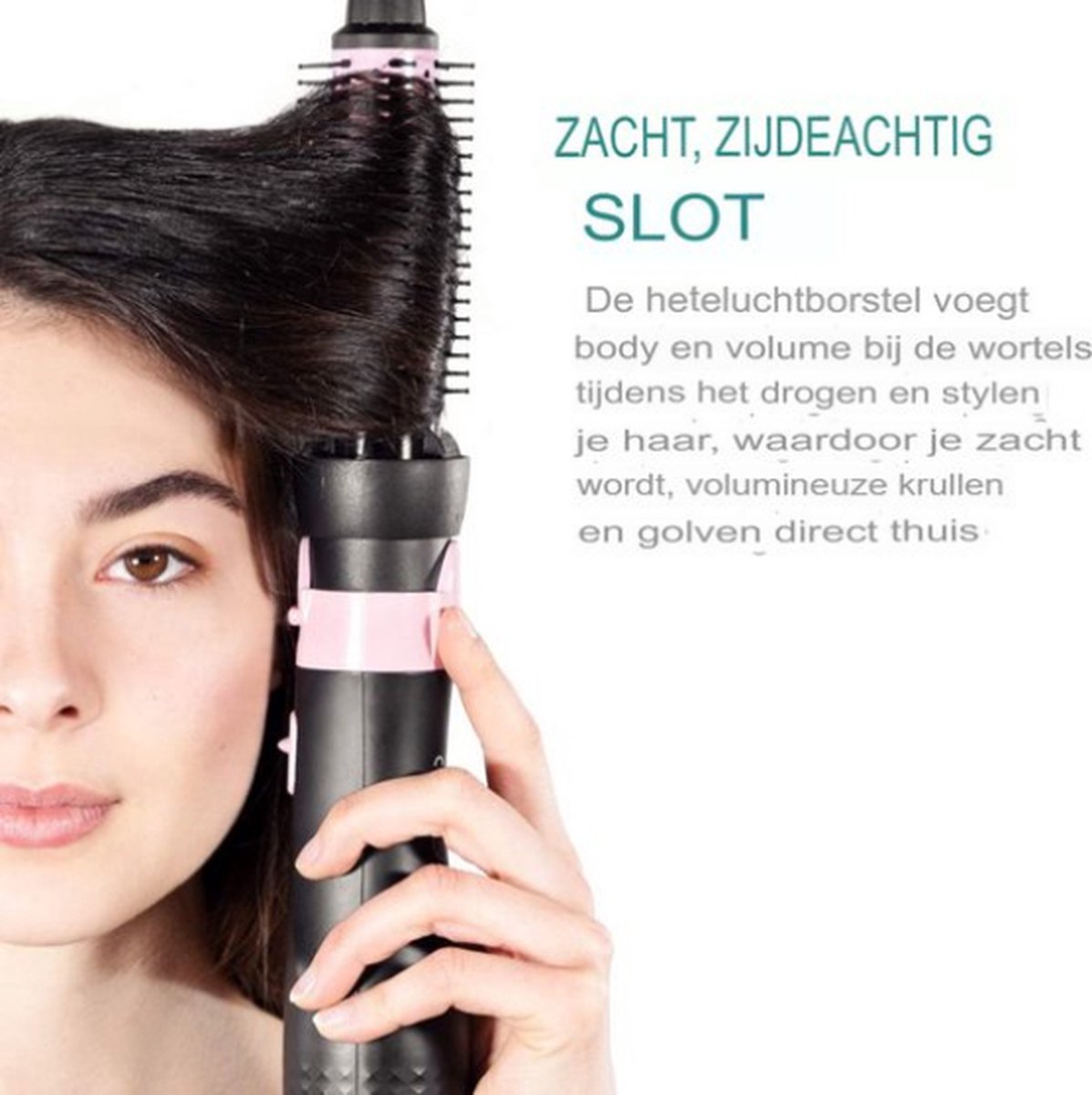 Hairbrush Hairdryer - Electric Hairbrush - Heated Brush - Round Hairbrush