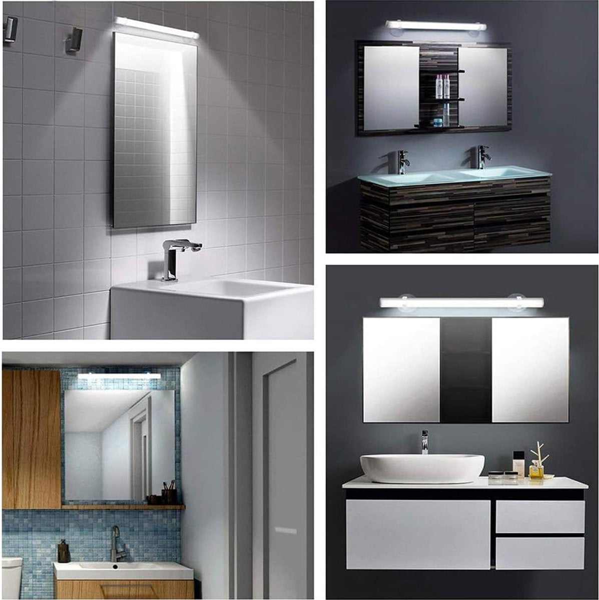 Spiegellamp Badkamer – Spiegelverlichting Ledlamp - Lamp Spiegel – Draadloze Spiegelverlichting – Eenvoudige Installatie