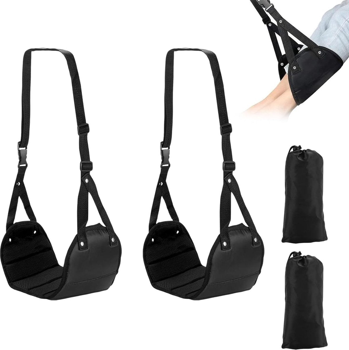 Voetenhangmat Vliegtuig - Reisvoetensteun - Reisaccessoire - Comfortabel - Vliegtuigcomfort