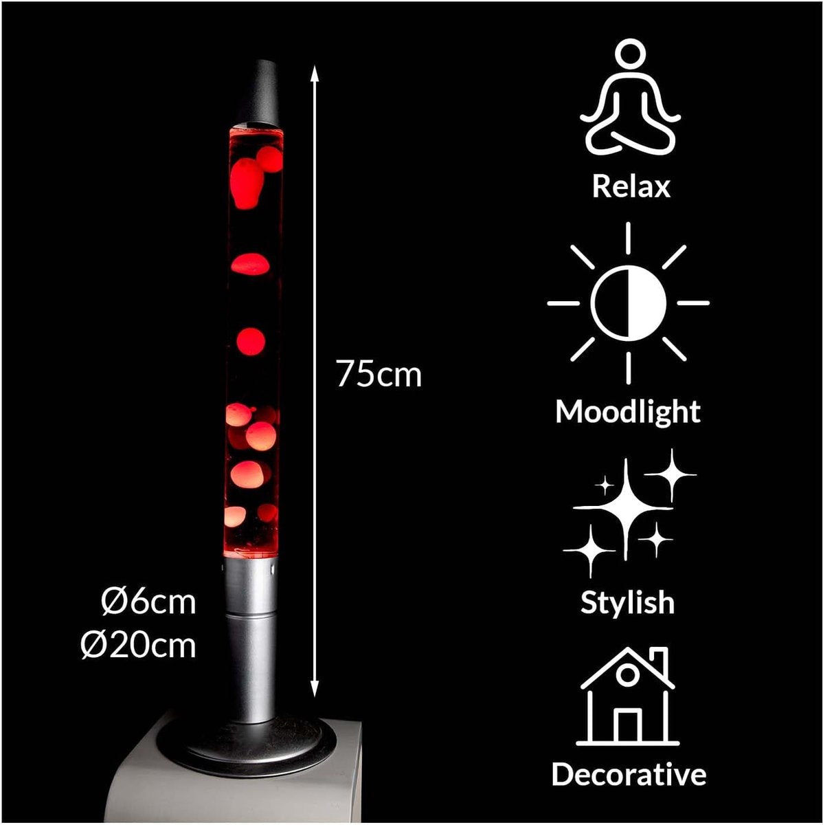 Lavazaklamp - Sfeerlicht - Gloeilamp - LED/Gloeilamp - Gekleurde Lamp - Kerstcadeau