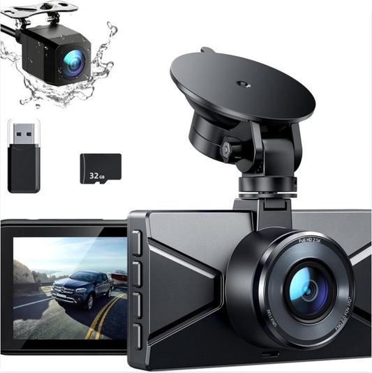 Dashcam - Beveiliging - Universele Pasvorm - Met Achteruitrijcamera - Display - Autocamera
