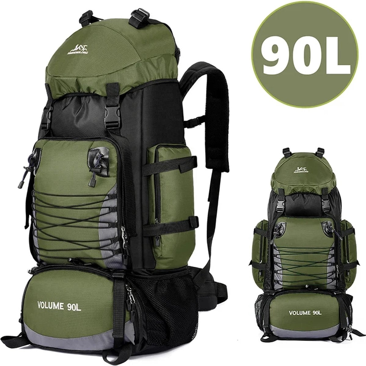E-Shop4u® - 90L - Rugzak - Backpacks - Militair - Tactische - Rugzak - Groen - Outdoor - Survival - Wandelen - Trekking - Klimmen - 90 Liter - Backpack Organizer