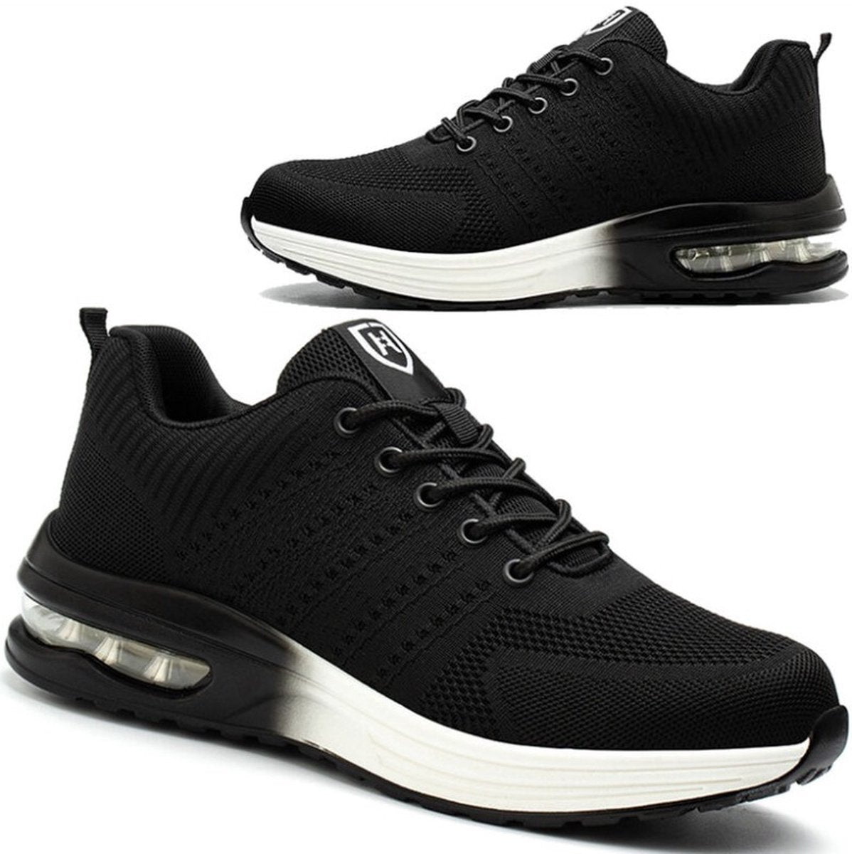 Steel Toe Shoes for Men Women Lightweight Comfortable Work Shoes Indestructible Anti-slip Safety Shoes Air Cushion Safety Shoes Trainers
