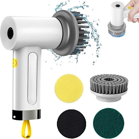 Electric Power Scrubber Cleaning Brush - 3 Brushes - Waterproof - Kitchen Bathroom Tiles