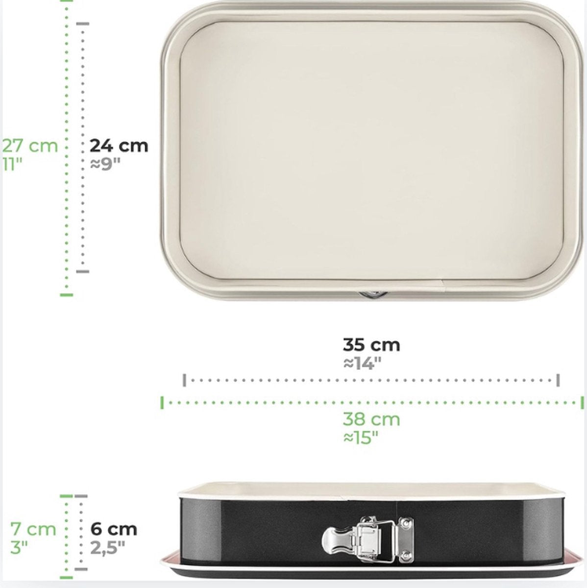 Springform - Cake pan - Baking pan - Non-stick coating - Pie dish - Compact - Dishwasher safe