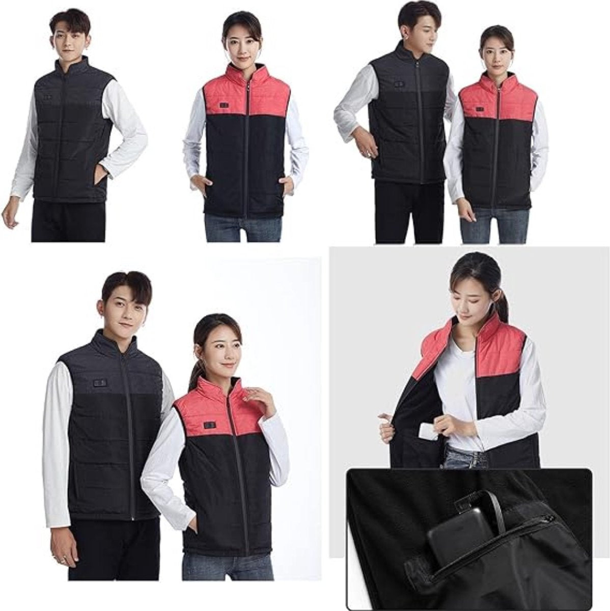Xerolax Verwarmde Bodywarmer - Heated Vest - Elektrische Bodywarmer - Jas - Winter - Oplaadbaar - Unisex - Maat S - Grijs (Kopie)