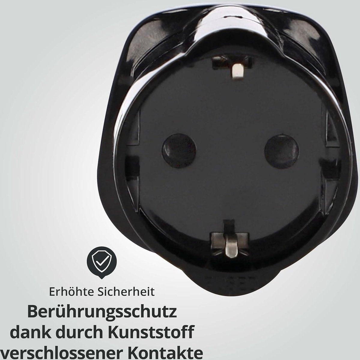 Reisstekker adapter VK 3-polig Engeland - 2 stuks - EU Schuko - type G - zwart