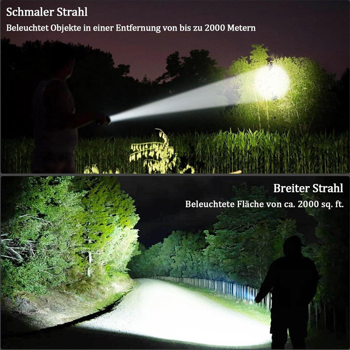 30.000 lumen magneet led zaklamp USB oplaadbaar - extreem heldere zaklamp - lcd vermogensindicator - sterke COB zaklamp - 9 lichtmodi - zoom
