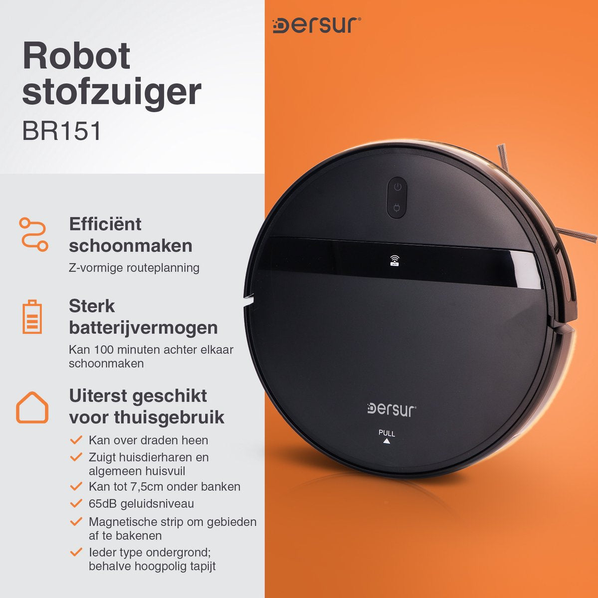 Robotstofzuiger met Dweilfunctie – Met Laadstation – Dweilrobot – Robotstofzuigers – Huisdiervriendelijk – met afstandsbediening en app - Robotstofzuiger Zwart