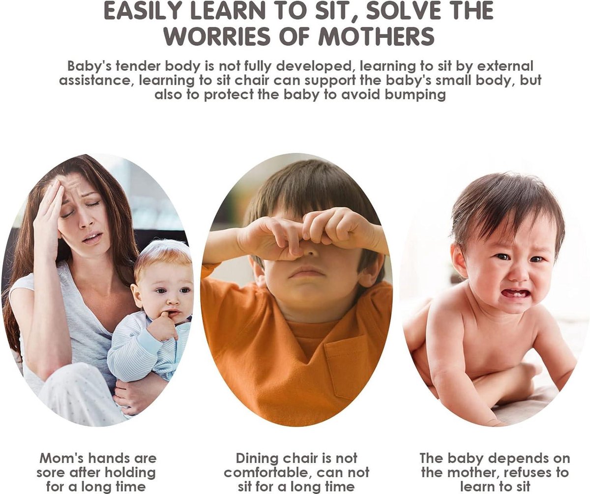 Babyvloerstoel Ligstoelhoes - Leer-zitten Stoelhoes voor Baby's en Peuters