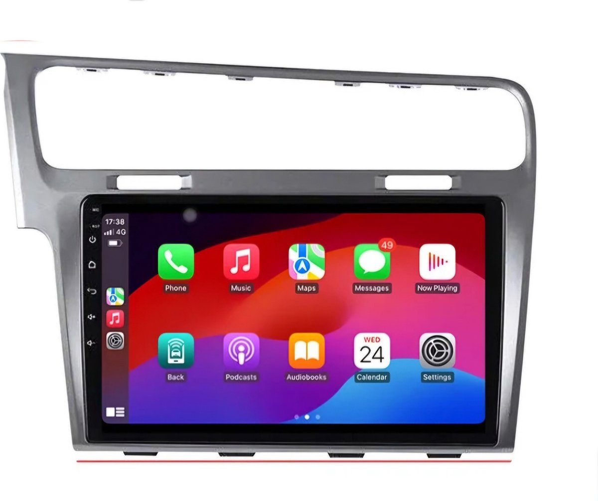 VW Volkswagen Golf 7 | ZILVER / LICHTGRIJS | 2012 - 2020 | Carplay & Android auto | 2GB & 32GB | Autoradio met navigatie | Radioscherm | 2012 2013 2014 2015 2016 2017 2018 2019 2020 | r line tsi gtd