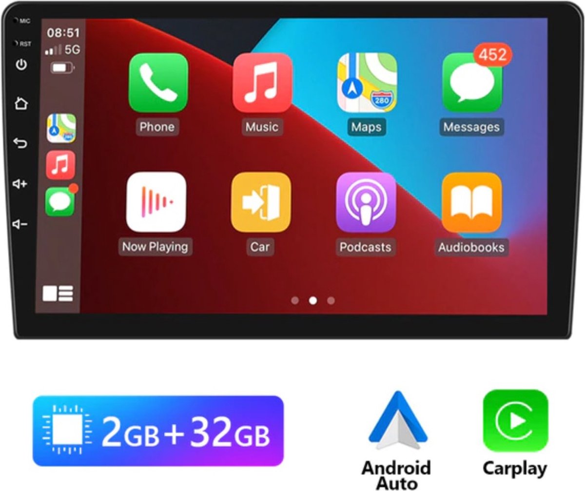 Navigatie radio Opel Corsa E en Adam, Android, Apple Carplay, 8 inch scherm, GPS, Wifi, Bluetooth