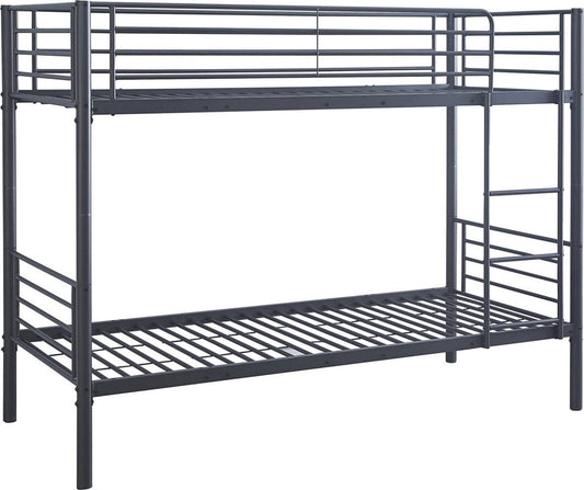 Bunk Bed Becky Dark Grey - Metal - 90x200cm - Height 162 cm