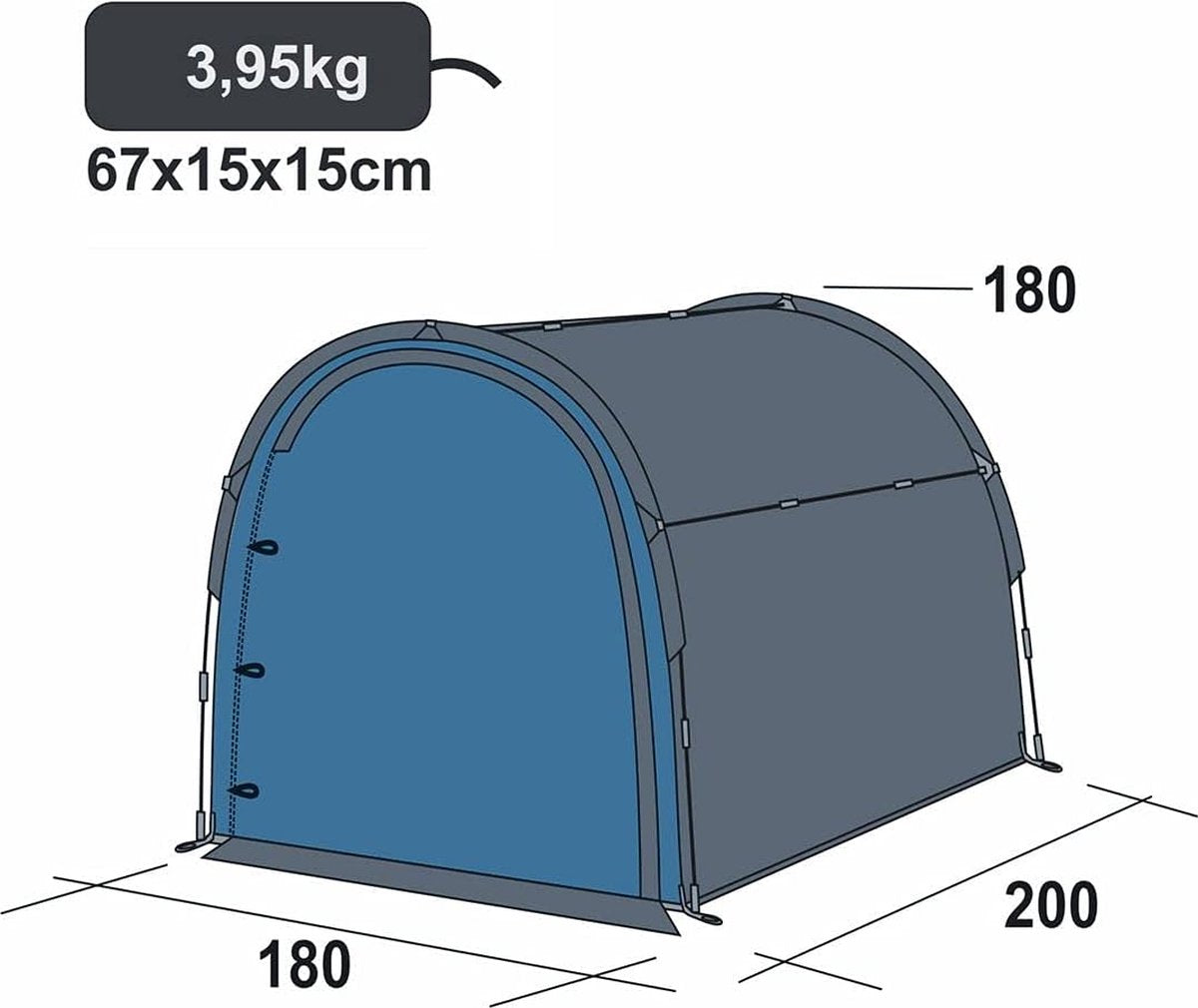 Fietstent - Schuurtent - Opbergtent - Voor fietsen en scooters - 180x200x180cm - Buiten - Fietsen - Must-have voor thuis of op de camping!