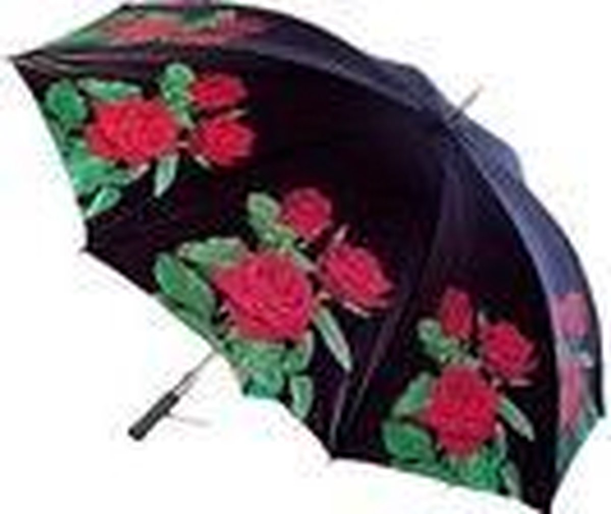 Sturdy umbrellas (5 pieces) with rose print and wooden handle - Multicolor - ø130cm - Very large - Wind - Rain - Umbrellas