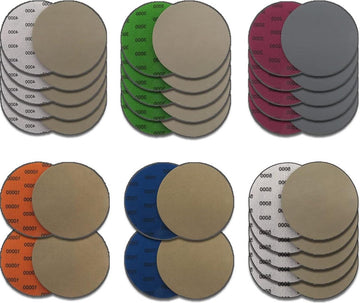 125mm klittenband schuurpapier - nat en droog - 2000/3000/4000/5000/7000/10000 - hout metaal sieraden auto - 24 stuks