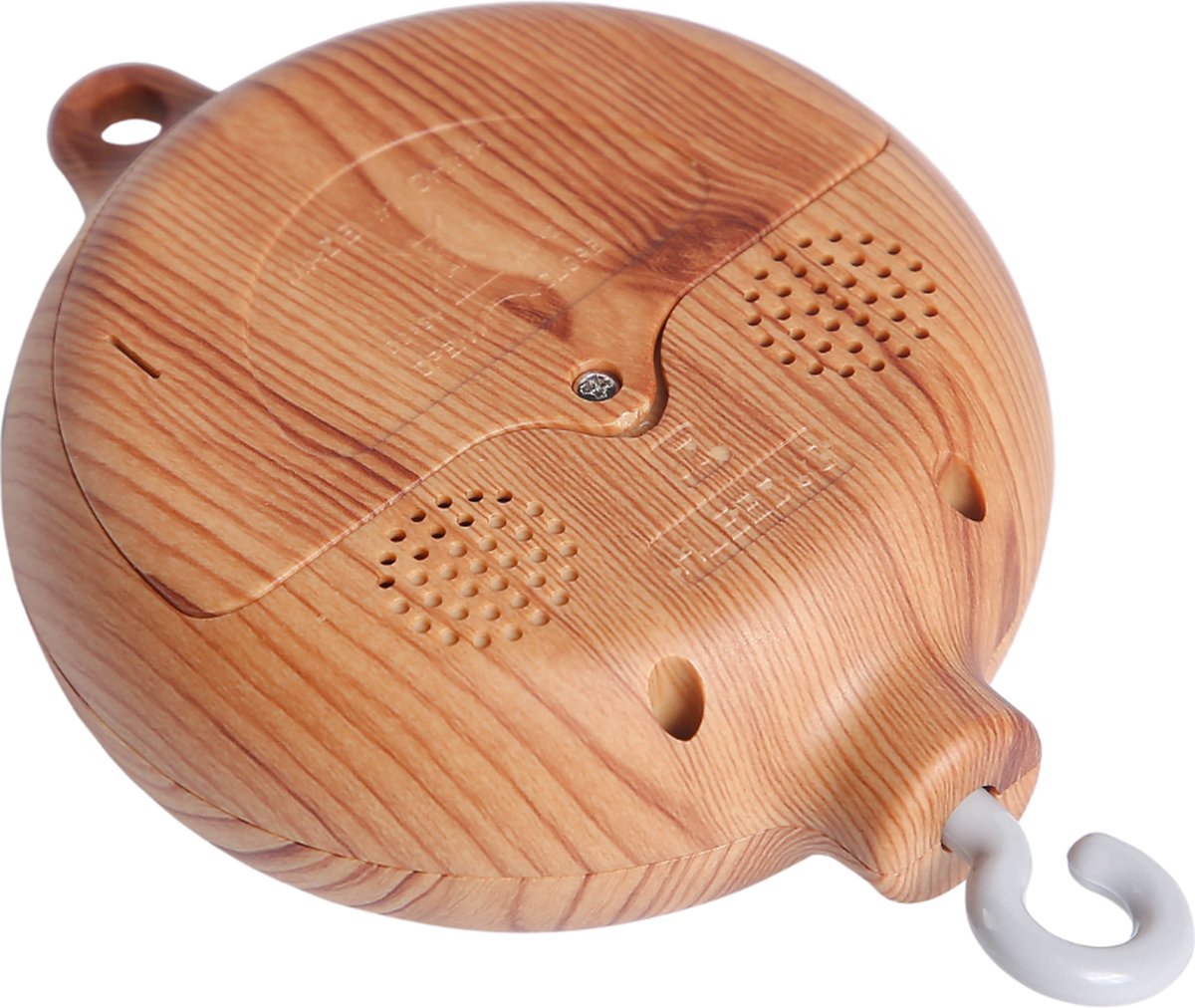 Boxmobiel Maantje + Houten Mobielhouder + Muziekmobiel - Babymobiel – Babyshower Cadeau Baby Mobiel – Wiegmobiel – Kraamcadeau
