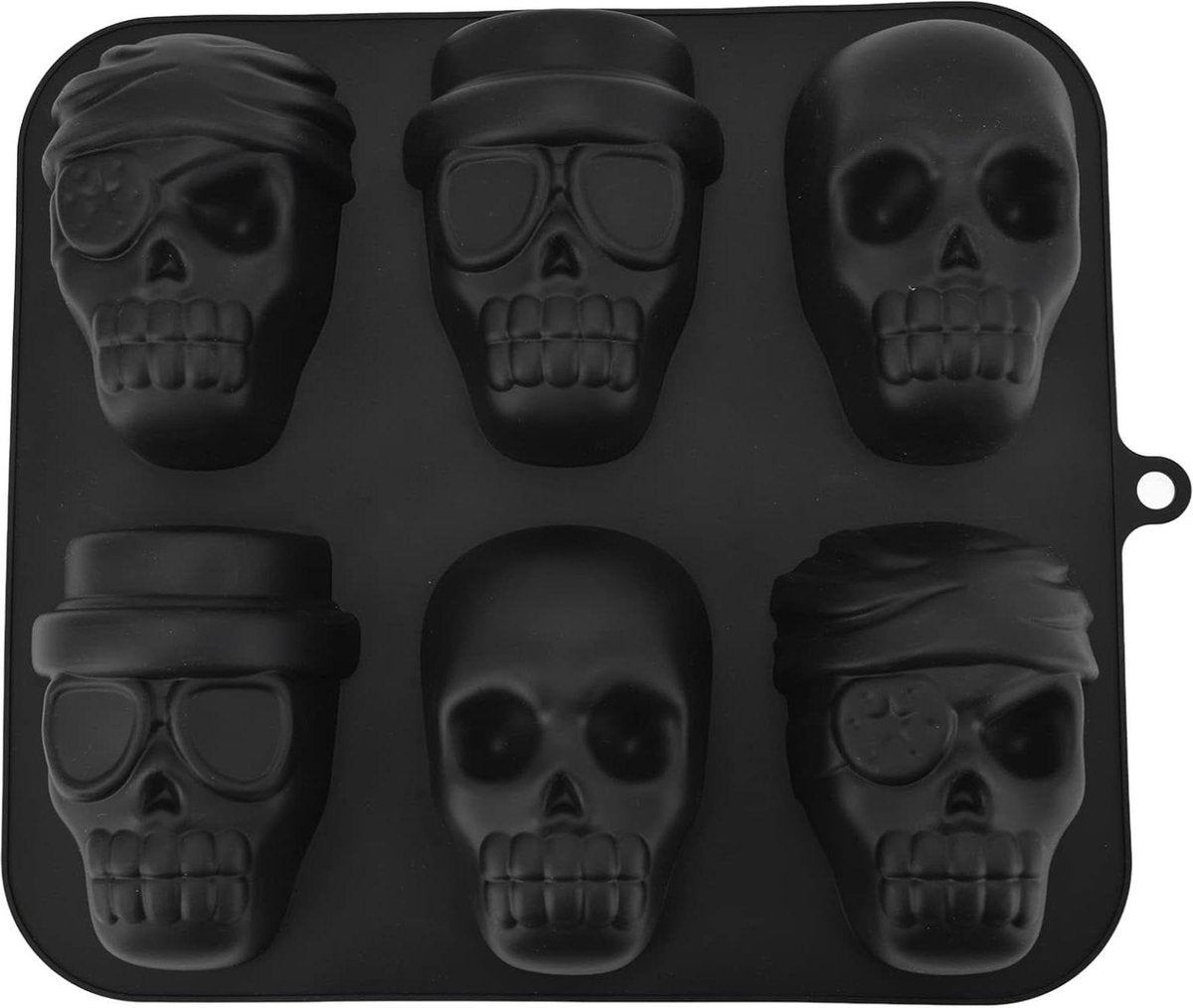 Haunted Skull Siliconen Antiaanbak Chocoladevorm - Bakvormen voor Gummis, Chocolade voor Halloween en Verjaardagsfeestjes